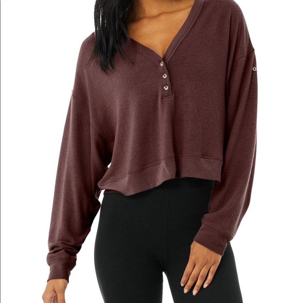 Alo Soho Crop Henley